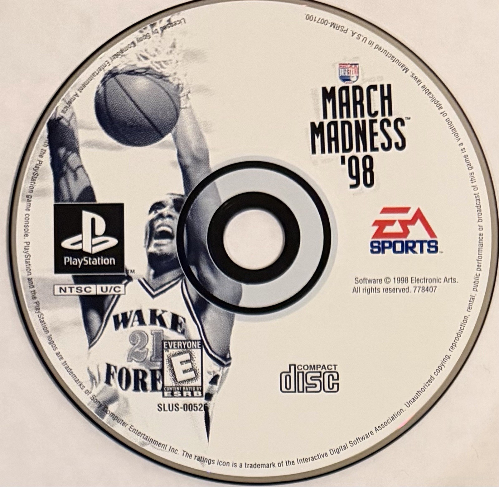 NCAA March Madness '98 (Sony PlayStation 1, PS1) DISC ONLY | NO TRACKING | M1557