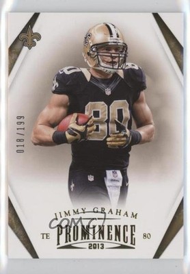 2013 Panini Prominence Gold 18/199 Jimmy Graham #63 0q3