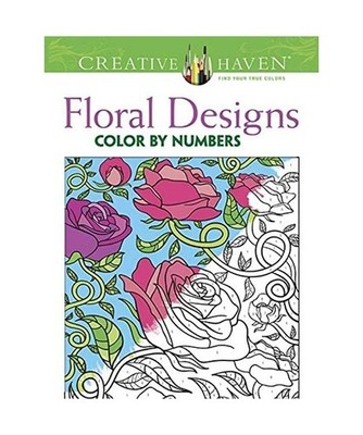 Creative Haven Floral Design Color by Number Coloring Book, Jessica Mazurkiewicz