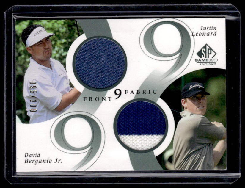 David Berganio Jr. / Justin Leonard 2002 SP Front 9 Fabric Double /200 #F9D-BL