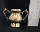 Miniture Silver-plated Two-handled Sugar Bowl With Melon-fluted Body — photo 2