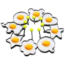 8pcs Set Fried Egg Rings Molds Non Stick for Griddle Pan, Egg Shaper Pancake ...