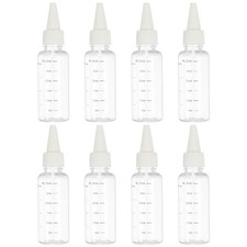 30ml/1OZ Plastic Squeeze Bottles with Cap, 8 Pcs Dispensing Bottle, Transparent