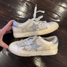 Art Class Kaitlyn Court Sneakers Girls Size 3 White Lace Glitter Star