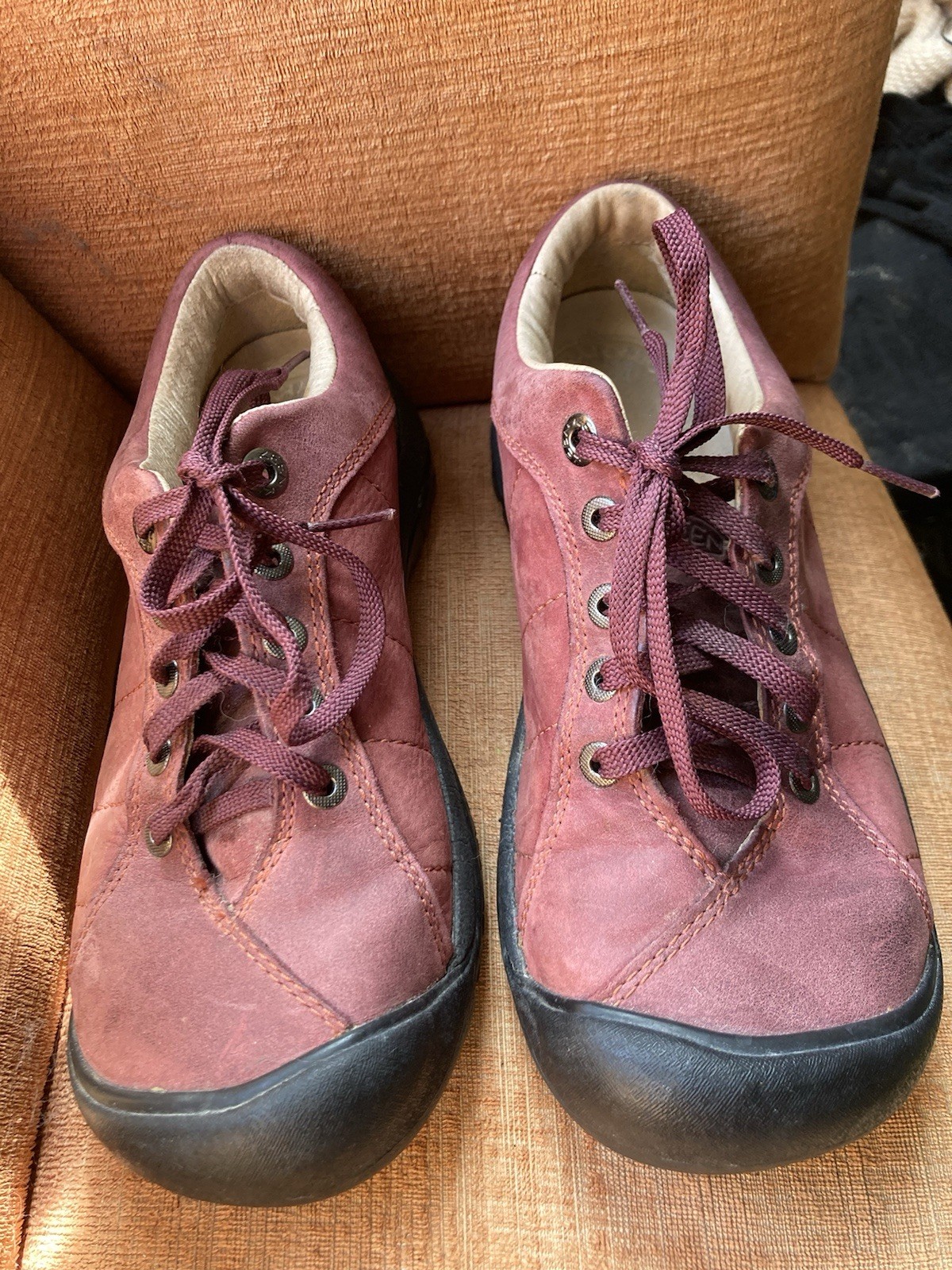 Scarpe Keen Presidio taglia 7 Oxford pelle escursionismo punta tonda sneakers mirtillo usate in ottime condizioni