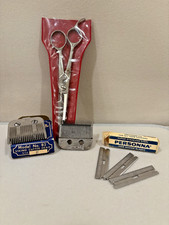 Vintage F W Engels Solingen Germany Thin Shears Viking head, Personna blades