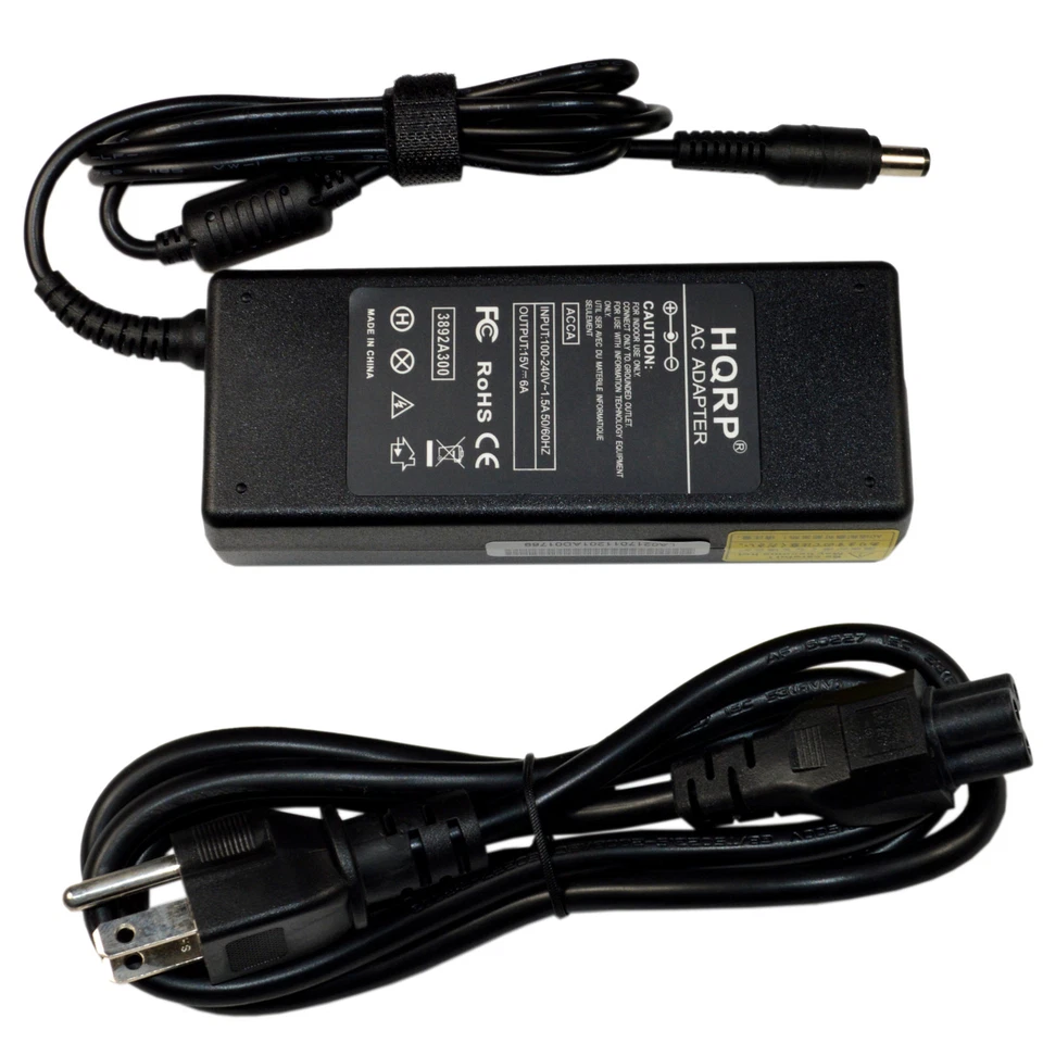 Adaptador de CA HQRP para portátil Toshiba Satellite M105-S3021 M105-S3031 M105-S3041 Foto 3 de 4
