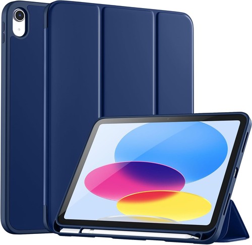 iPad Case For iPad 10th Generation 10.9" 2022 Smart Leather Cover Pencil Holder - Picture 14 of 31