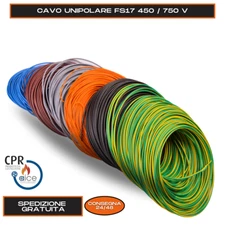CAVO ELETTRICO UNIPOLARE FS17 CPR  1,5 2,5 4 6 10 16 mmq FILO EX N07VK  FS17 MT