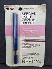 Vintage 90's Revlon Special Eyes Micropure Slimliner Sapphire Blue Color .03oz 
