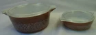 Pyrex Woodland 4 Piece Casserole Dish Set 471-B and 472-B with lids