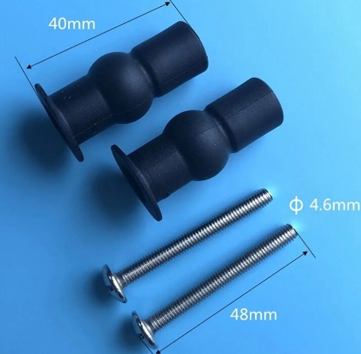 Kit Fissaggio Sedile WC 10 Pezzi - Viti E Cerniere Acciaio Inox Per Coperchio Water