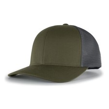 Pacific Headwear Trucker Flexfit Snapback Cap One Size Moss/Graphite/Moss