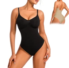 Women's Slimming Shapewear Adjustable Strap Leotard Seamless Sculpting Bodysuit