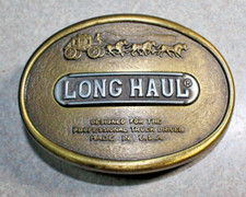 Vintage Long Haul Belt Buckle for Professional Truckers Made in U.S.A. 755
