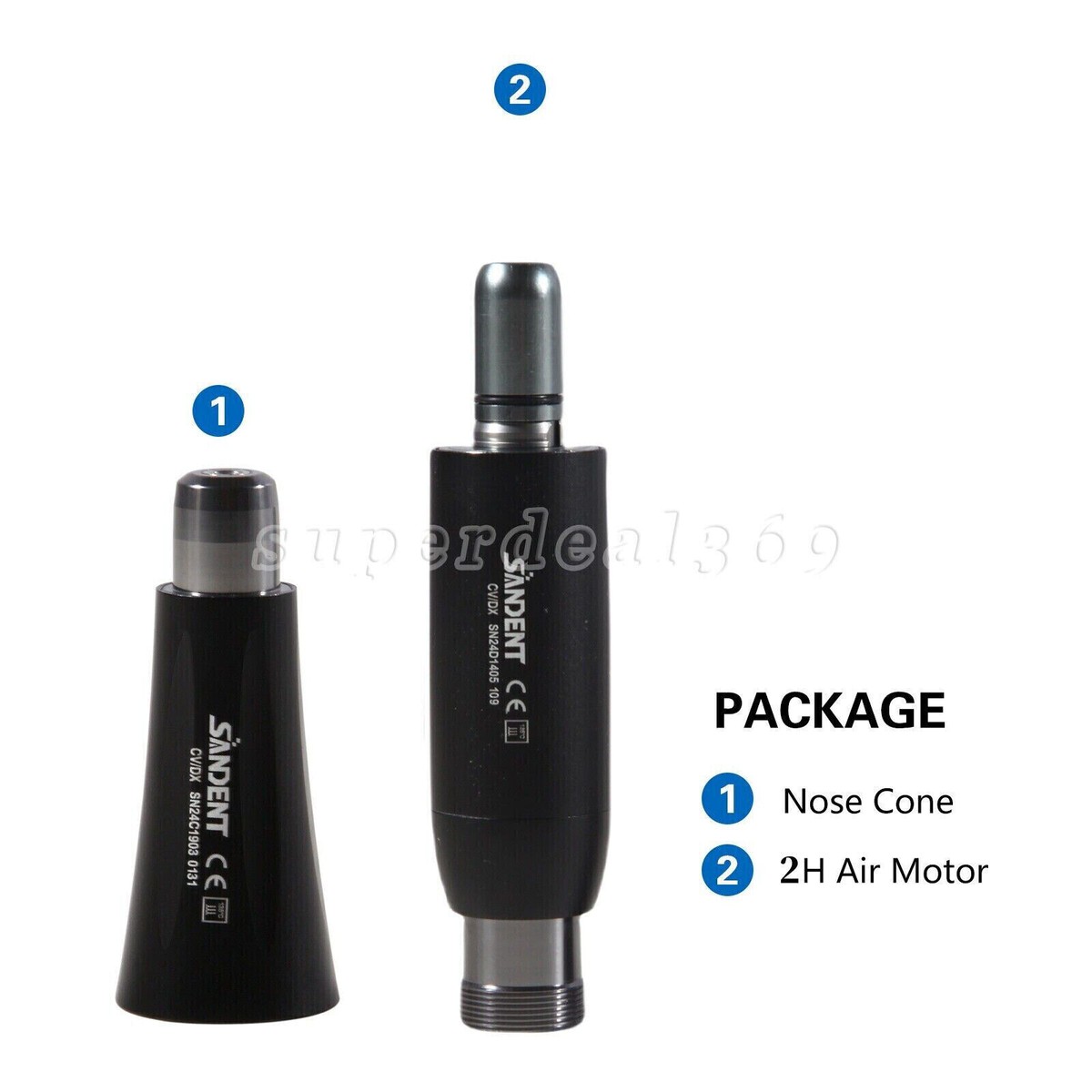 360° Swivel Dental Hygiene Prophy Handpiece Air Motor 2/4H W