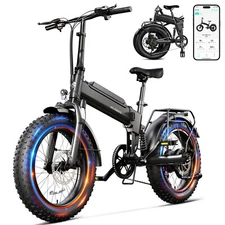SISIGAD Fat Tire Folding Electric Bike for Adults Peak 1000W 28MPH E-Bicycle NEW