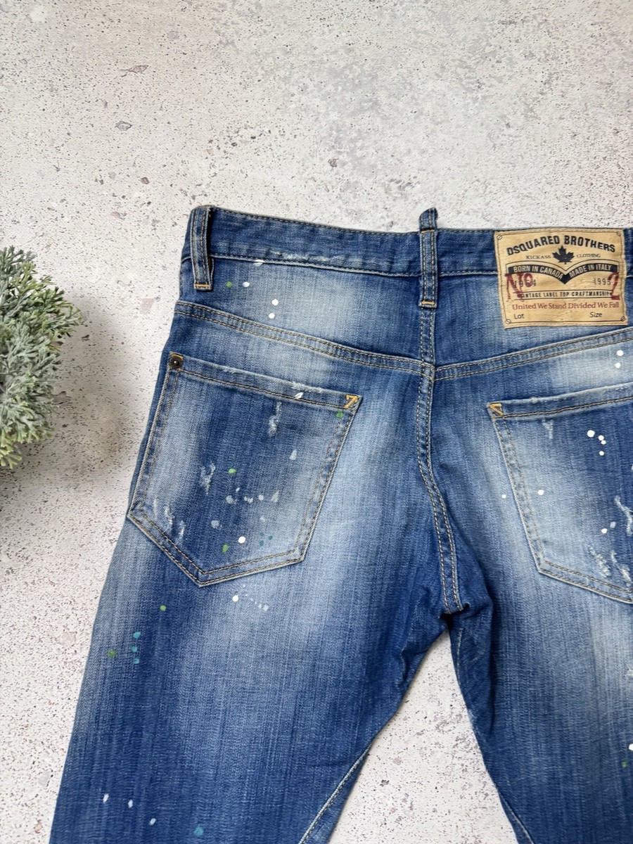 Dsquared2 Sexy Twist Jeans Made in Italy Size 46 Blue Denim Pants
