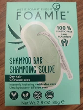 FOAMIE Aloe You Vera Much Shampoo Bar For Dry Hair With Aloe Vera 2.8 oz. NEW
