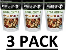 3 PACK - Power Up Trail Mix Gourmet Nut Bag, Mega Omega, 14 oz (Total 42 oz)