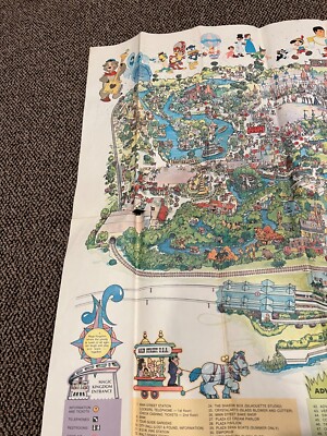 1979 DISNEY Magic Kingdom Walt Disney World Park Map Poster
