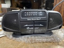 Vintage Lifelong Baby Boom Box AM/FM Portable Mini Radio 2225 Cordless Black New