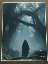 Lone Figure Wandering Poster 18x24in