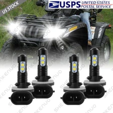 For ARCTIC CAT 400 500 650 700 Headlight HI/Lo Beam LED Light Bulbs 6000k white