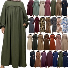 Kaftan Women Muslim Maxi Dress Islamic Abayas Abaya Dubai Robe Arab Party Gown