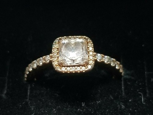 Pandora Square Sparkle Halo Ring - Size 