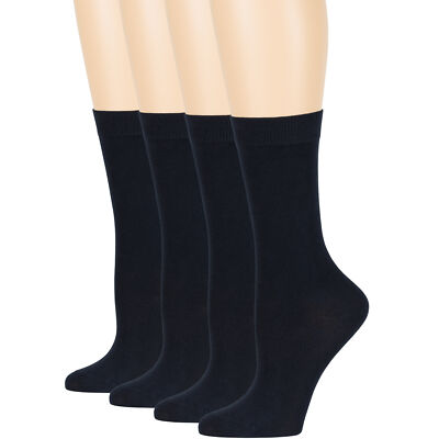 Women's Bamboo Pack Seamless Dress Business Crew Socks