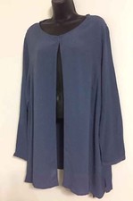 Maxi Jupe Ann Harvey Femme – Bleue à Fleurs, Acétate, Taille 22, Zip