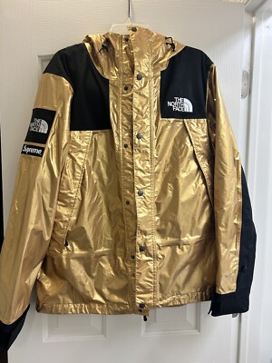   Supreme The North Face GOLD Metallic Mountain Parka Jacket TNF SS18 Large