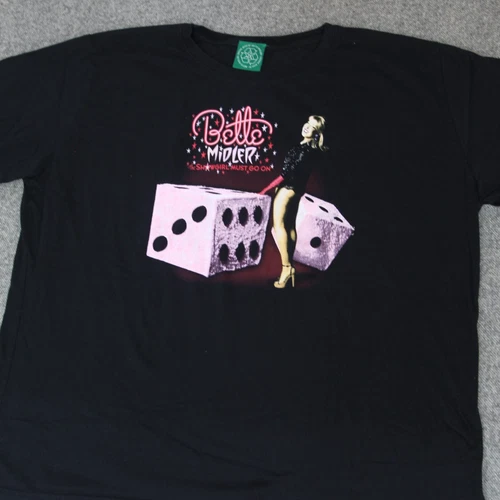 Bette Midler Tee 2XL THE SHOWGIRL MUST GO ON Concert Residen Vintage vintage concert t-shirt, vintage, size XXL, single stitch, B+ condition