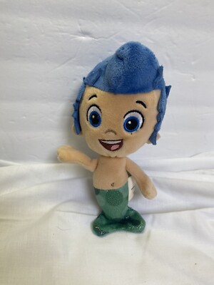 Bubble Guppies Plush Gil Nickelodeon Nick Jr Stuffed Doll toy 7  Blue Hair