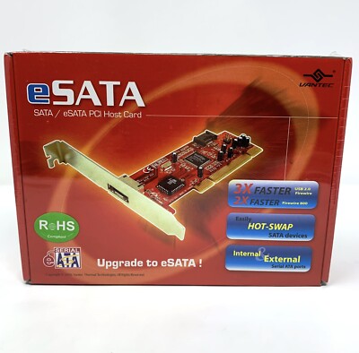 NEW | Vantec UGT-ST300 SATA eSATA PCI Host Card | II-150