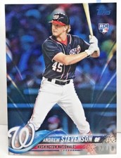 Andrew Stevenson 2018 Topps On Demand Mini RC #261 Blue Parallel #'d 2/10 - Nats