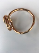Brass Twist Ring, Solid Brass Boho Style, Size 9 3/4