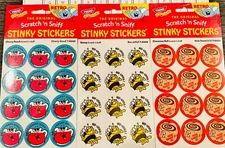 Scratch n Sniff RETRO Scented STICKE lot, CHERRY PUNCH, HONEY, CINNAMON ROLL