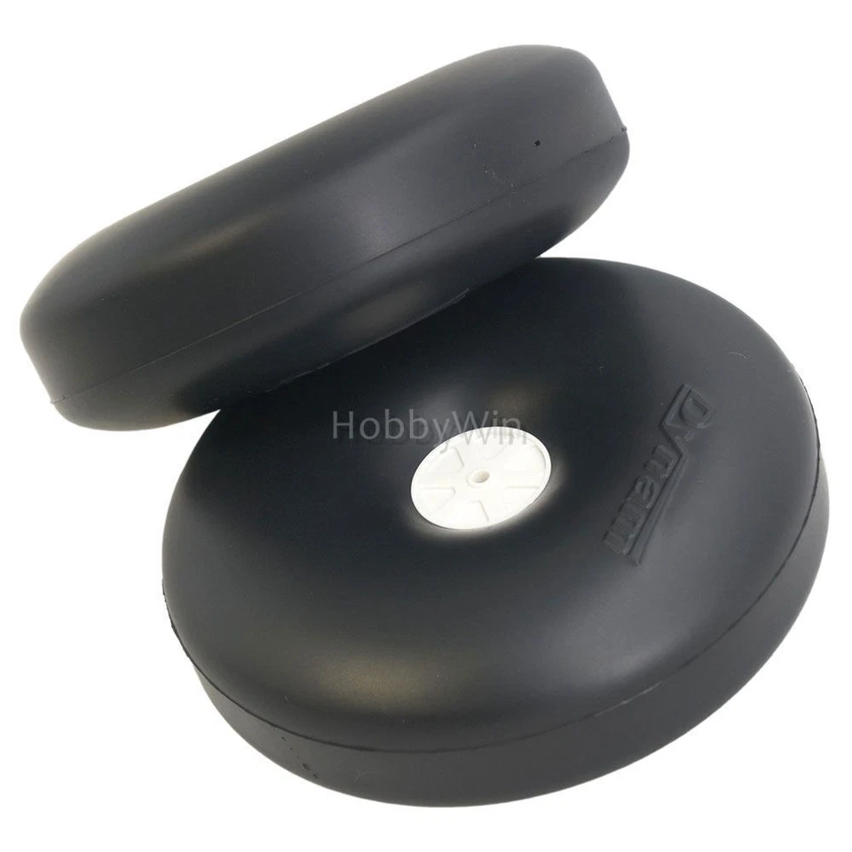Dynam 5.5in 140mm Rubber Wheel Tires 4.2mm Axle Hole for RC Airplane Warbird - Image 4 of 4