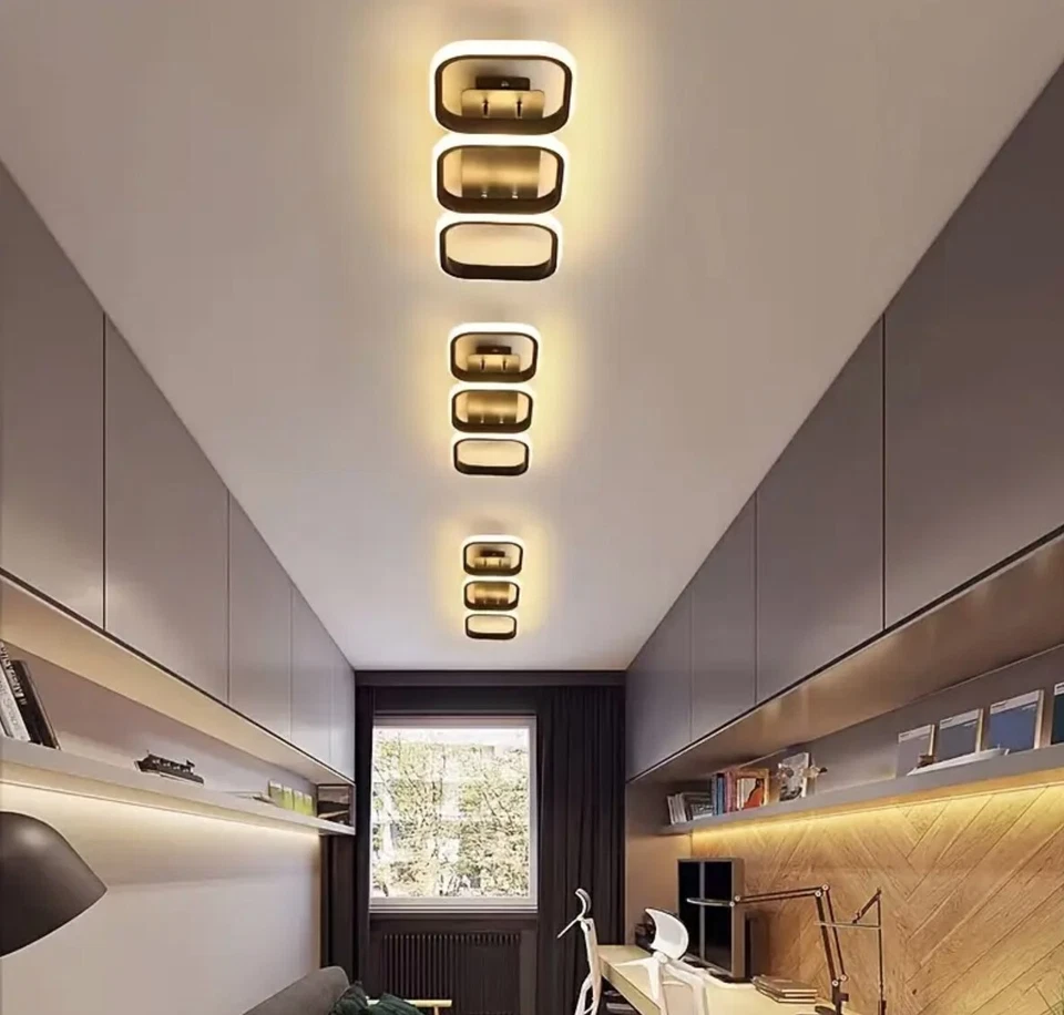 30W Plafoniera a LED Moderna Lampada da Soffitto Nera 3 colori luce - Immagine 4 di 4