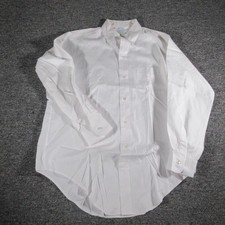Brooks Brothers Shirt Mens 16-3 White Makers Long Sleeve Button Front Dress