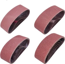 20 PCS 3 inch x 24 Abrasive Sanding Belts - 5 Each of 40 80 3 x 24 