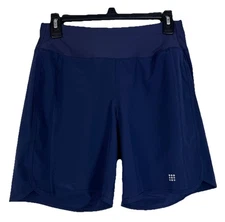 Title Nine The Original Anti Run Shorts 7” Navy Blue Womens S Hiking Outdoor