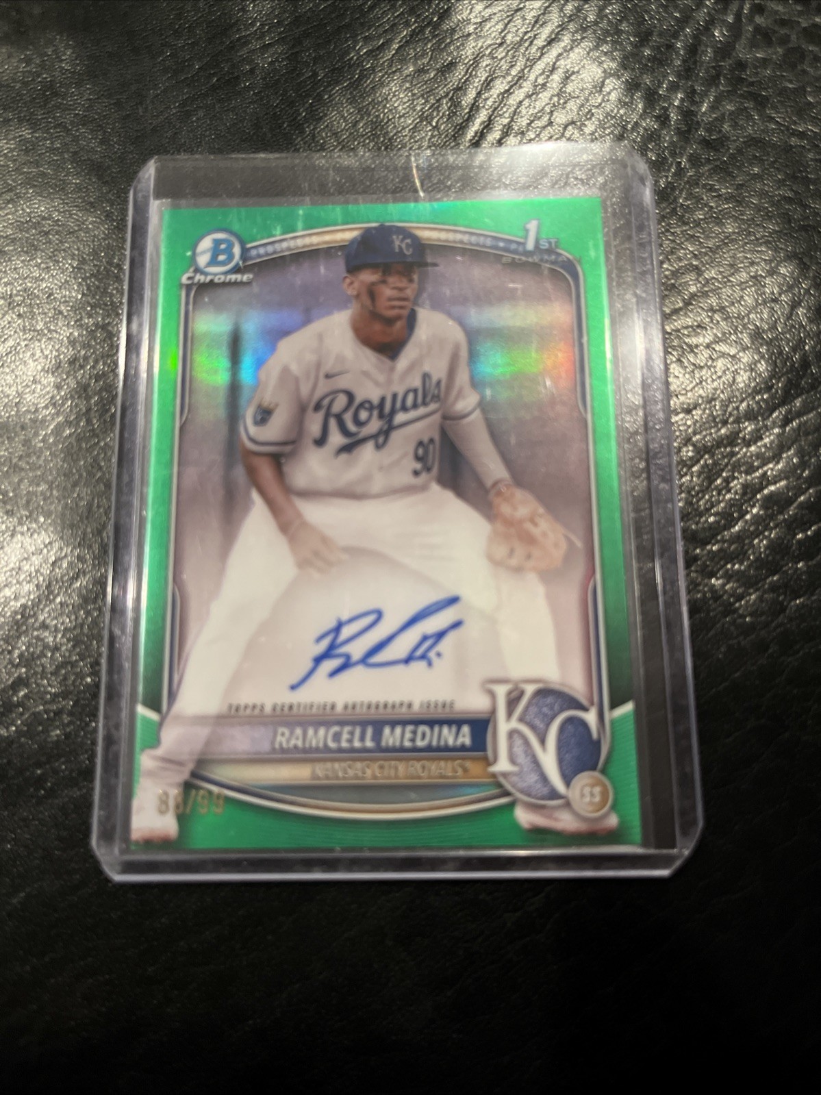 Ramcell Medina 2025 Bowman Chrome #CPA-RA Green Refractor Auto 1st RC RC /99