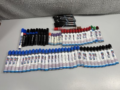 Markal Dura-Ink & Marks-A-Lot Permanent Markers Large Lot of 68 NOS