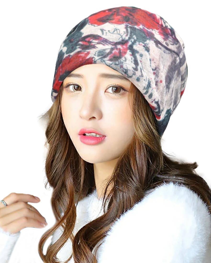 Women's Cap Chemo Hat Slouchy Headwear Head Wraps Crab Hats 2pcs Tin... image 3