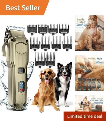 Cordless Pet Shaver with Stainless Steel Blade - Low Noise, Long-Lasting Power