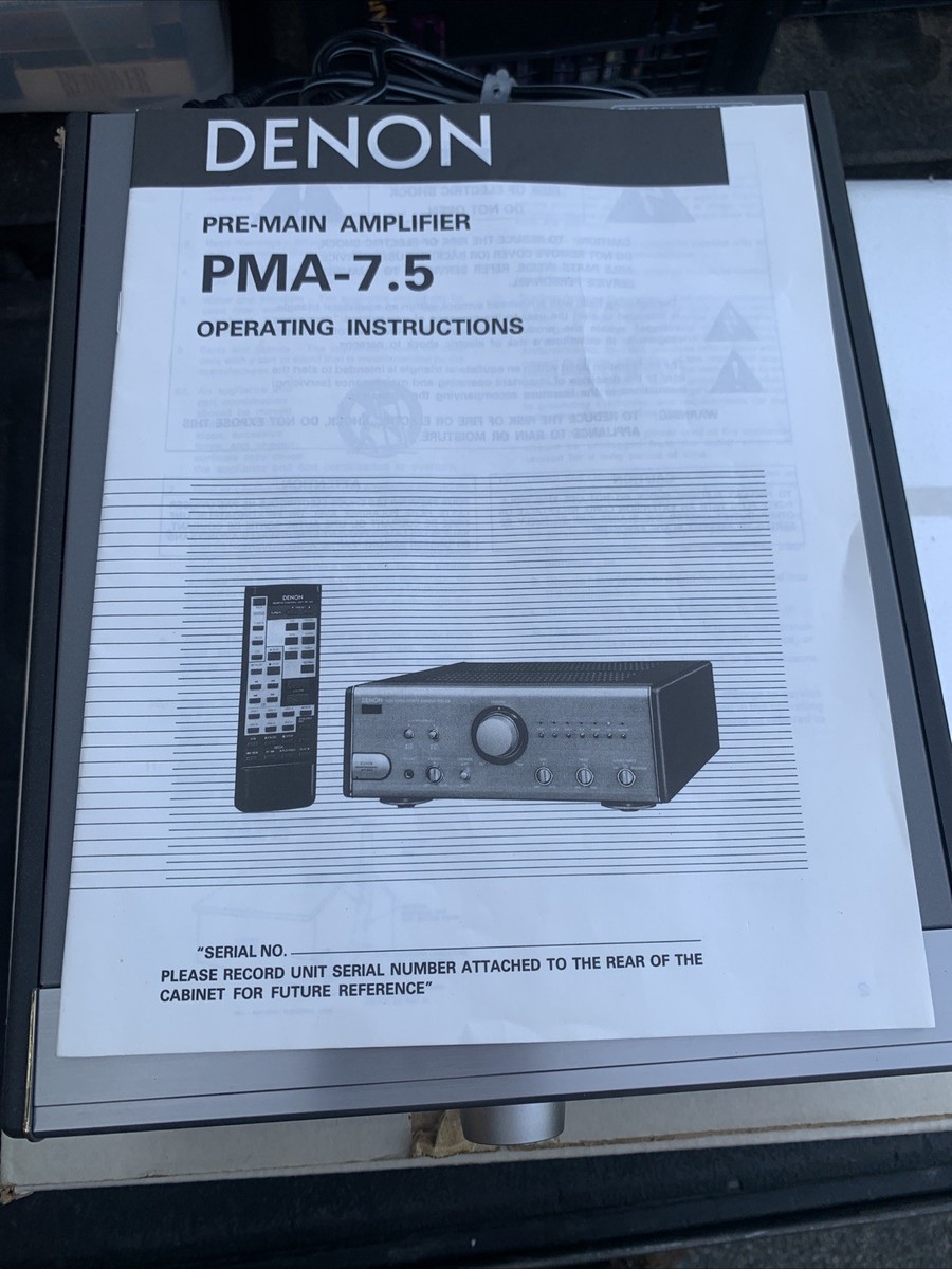 DENON PMA-7.5E Integrated Amplifier AC100V 50Hz/60Hz Silvfr 1996