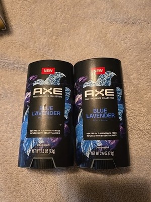 2 AXE Mens Deodorant BLUE LAVENDER Mint & Amber 2.6 Oz. (K17)
